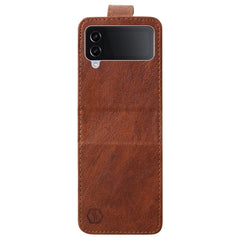 EIDERWOOD Samsung Galaxy Z Flip4 (5G) Kunstlæderbelagt Bagside Cover - Brun
