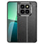 Xiaomi 14 Pro Fleksibelt Plastik Cover Litchi Tekstur - Sort