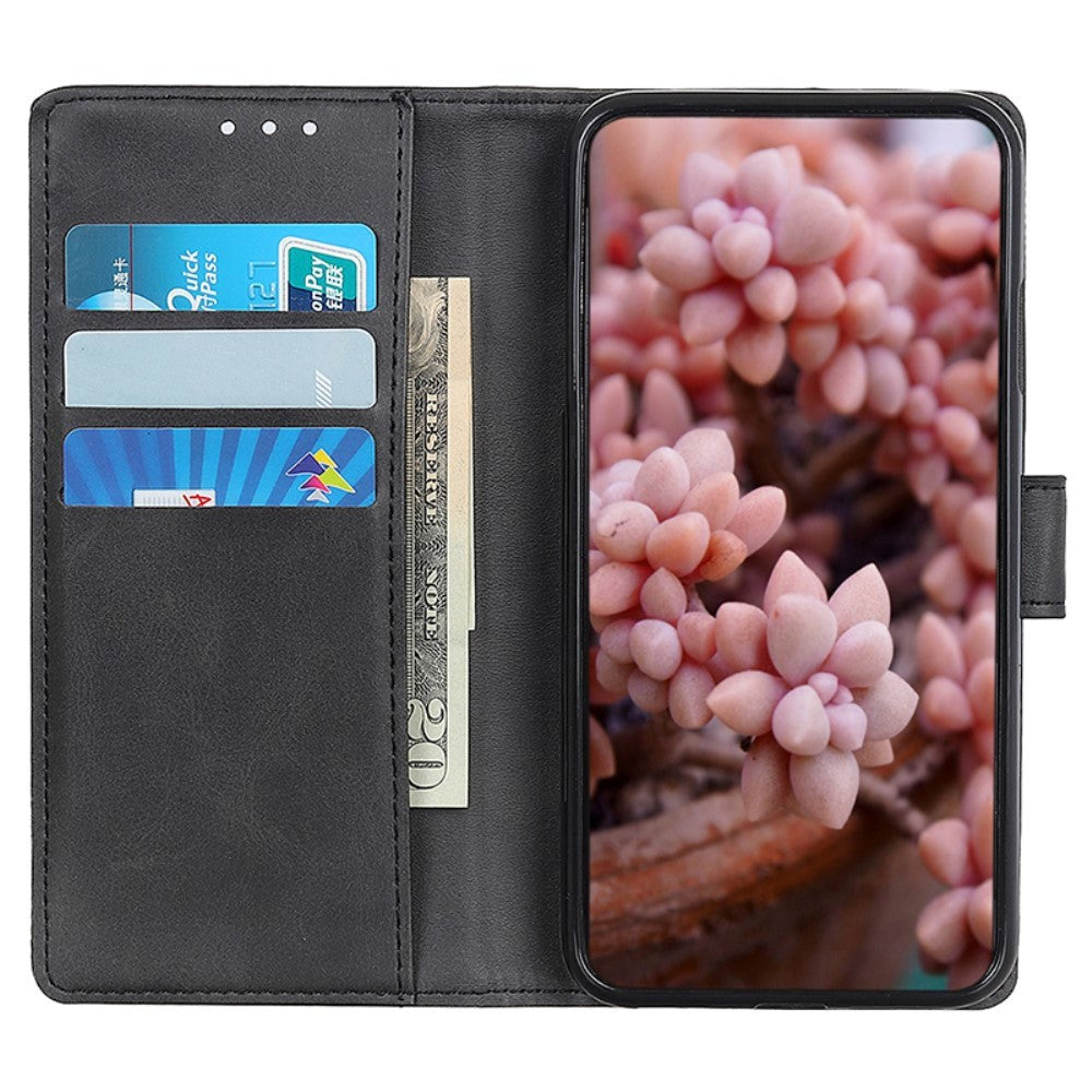 Samsung Galaxy A15 (5G) / A15 Læder Cover m. Pung - Sort