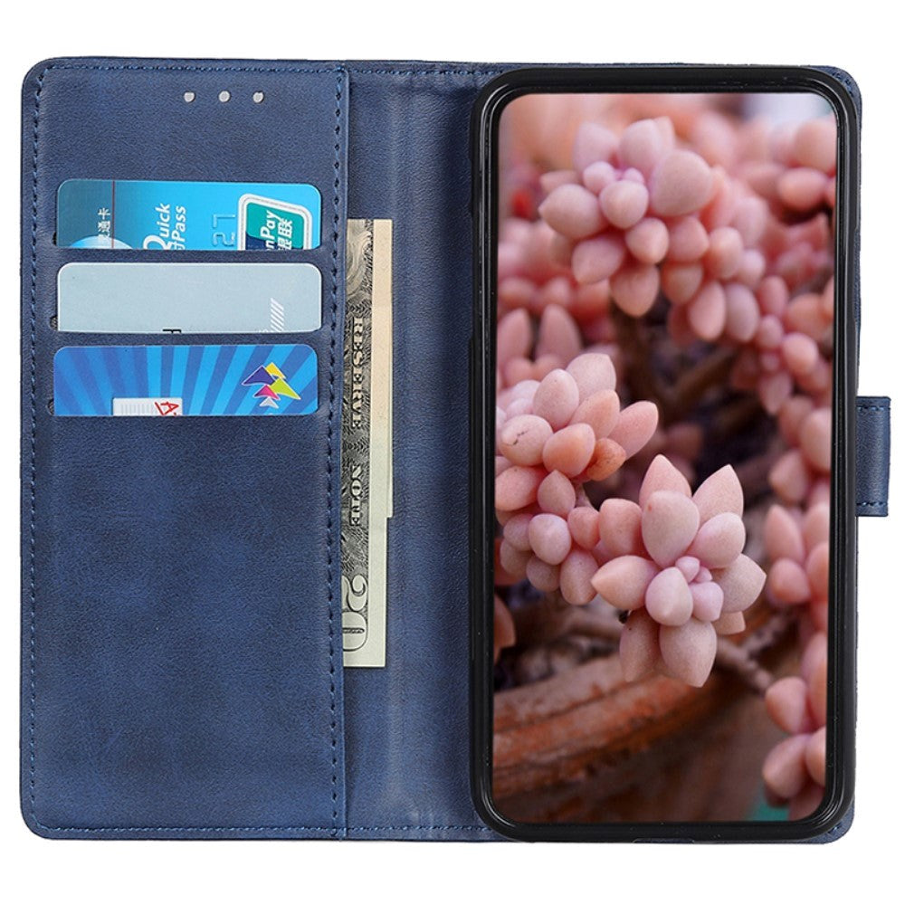 Samsung Galaxy A15 (5G) / A15 Læder Cover m. Pung - Mørkeblå