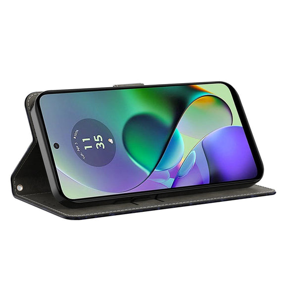 Motorola Moto G54 Læder Cover m. Pung & Print - Blomsterbuket