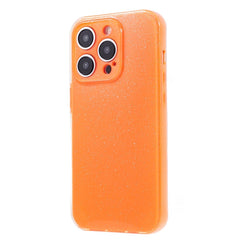 iPhone 15 Pro Fleksibelt Plastik Cover m. Glimmer - Orange