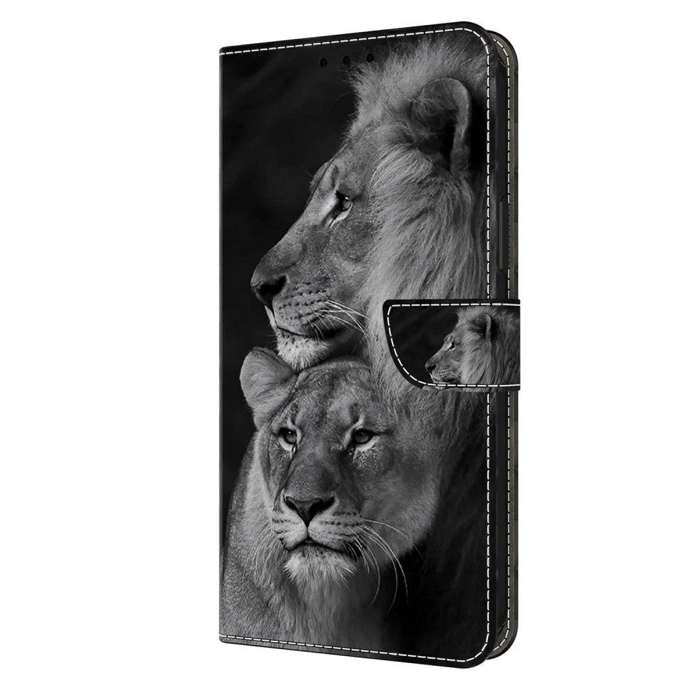 Xiaomi 13T / 13T Pro Læder Cover m. Pung & Print - Løver