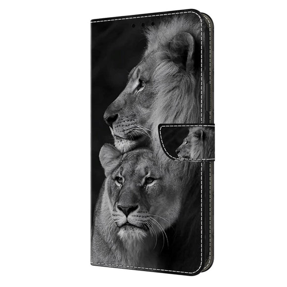 Xiaomi 13T / 13T Pro Læder Cover m. Pung & Print - Løver