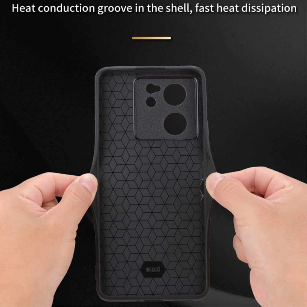 Xiaomi 13T / 13T Pro AZNS Læderbelagt Plastik Cover m. Mønster - Blå