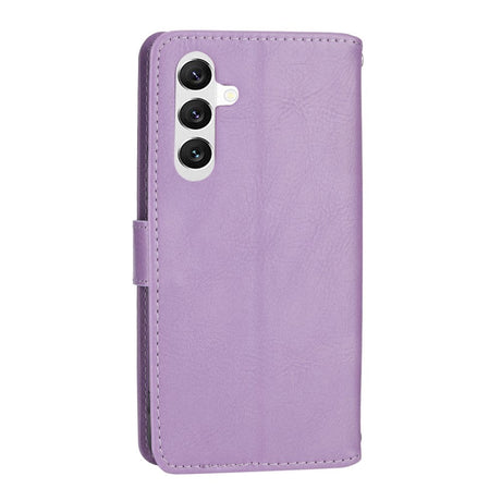 Samsung Galaxy A25 (5G) Læder Cover m. Lynlåslomme & Strop - Lilla
