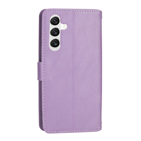 Samsung Galaxy A25 (5G) Læder Cover m. Lynlåslomme & Strop - Lilla