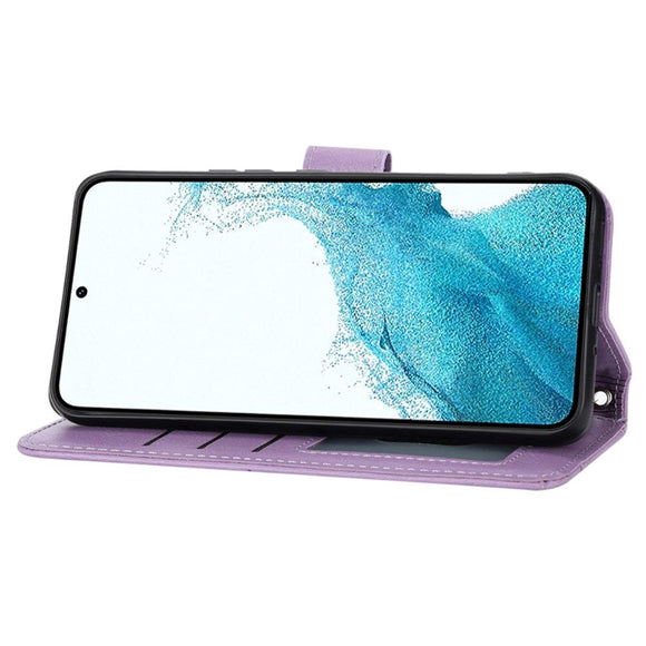 Samsung Galaxy A25 (5G) Læder Cover m. Lynlåslomme & Strop - Lilla