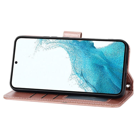 Samsung Galaxy A25 (5G) Læder Cover m. Lynlåslomme & Strop - Rose Gold