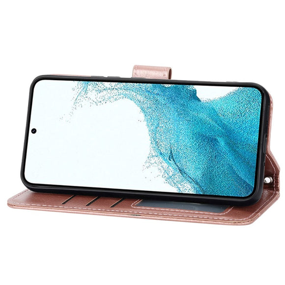 Samsung Galaxy A25 (5G) Læder Cover m. Lynlåslomme & Strop - Rose Gold