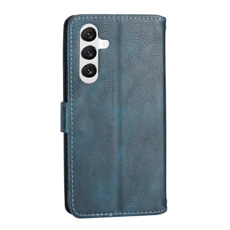 Samsung Galaxy A25 (5G) Læder Cover m. Lynlåslomme & Strop - Blå