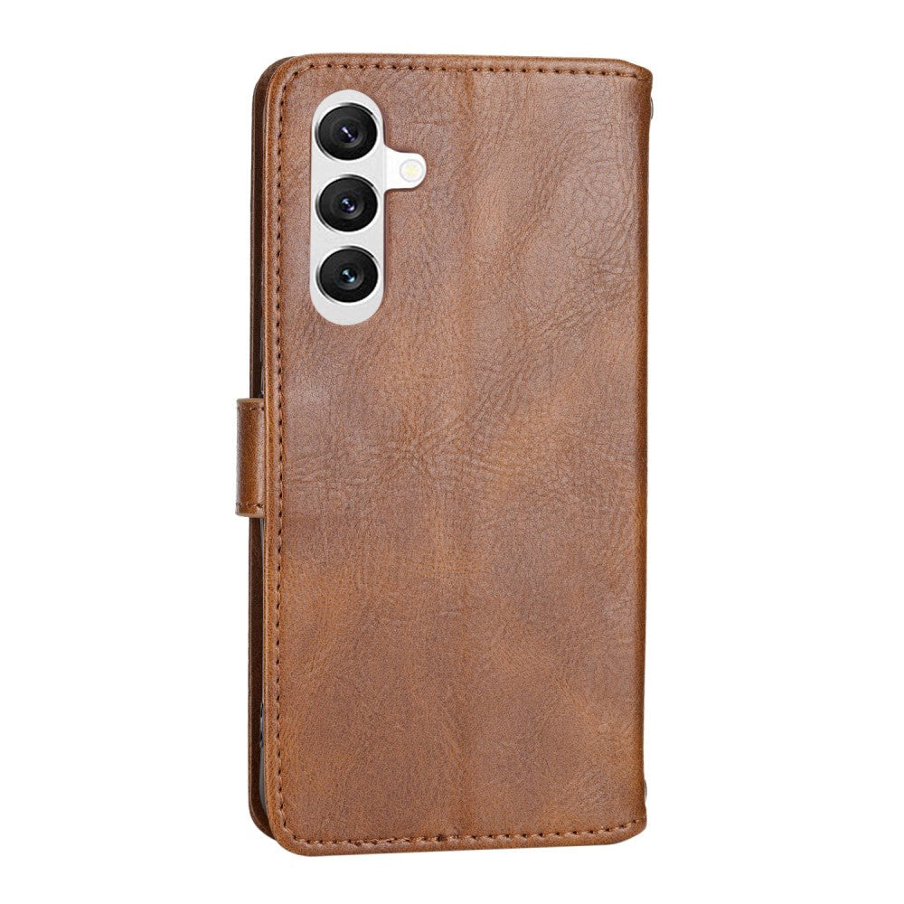 Samsung Galaxy A25 (5G) Læder Cover m. Lynlåslomme & Strop - Brun