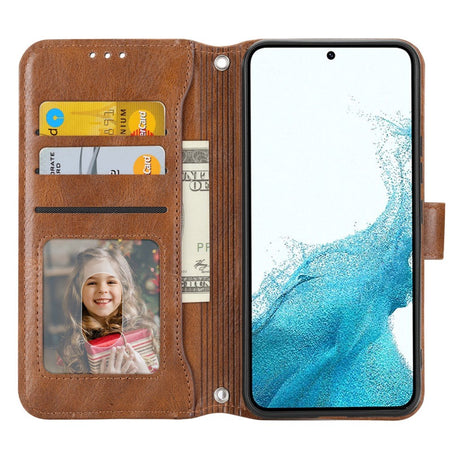 Samsung Galaxy A25 (5G) Læder Cover m. Lynlåslomme & Strop - Brun