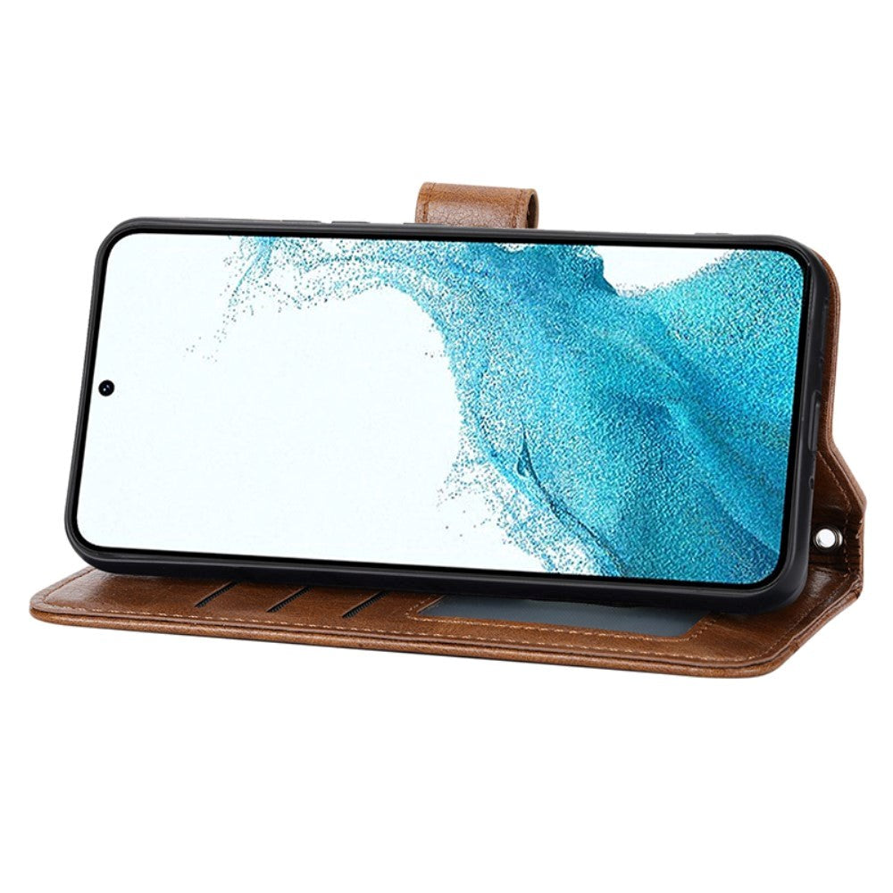 Samsung Galaxy A25 (5G) Læder Cover m. Lynlåslomme & Strop - Brun