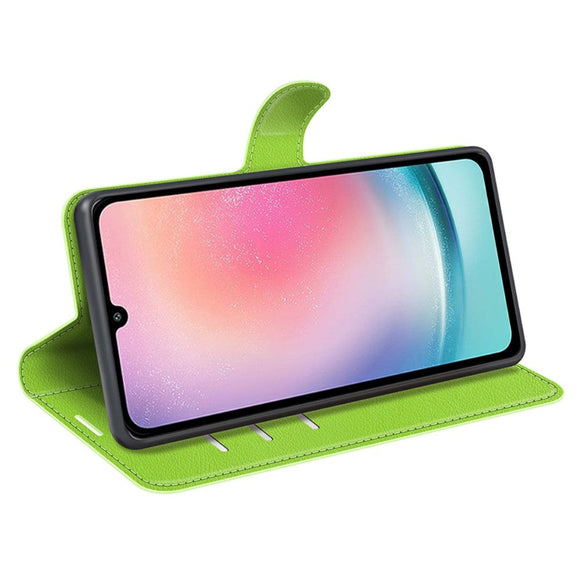 Samsung Galaxy A25 (5G) Litchi Læder Cover m. Pung - Grøn