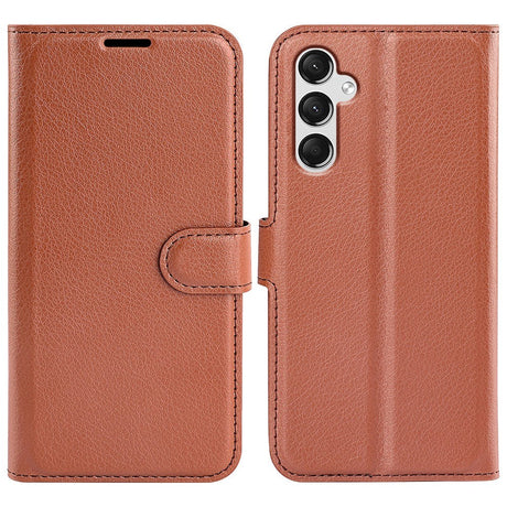 Samsung Galaxy A25 (5G) Litchi Læder Cover m. Pung - Brun