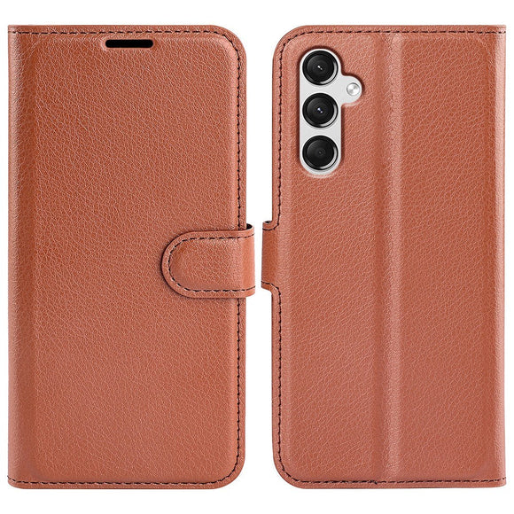Samsung Galaxy A25 (5G) Litchi Læder Cover m. Pung - Brun
