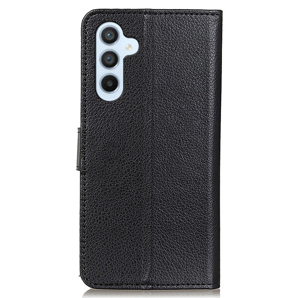 Samsung Galaxy S24 Litchi Læder Cover m. Pung - Sort