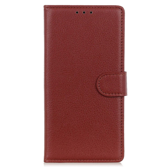 Samsung Galaxy S24 Litchi Læder Cover m. Pung - Brun