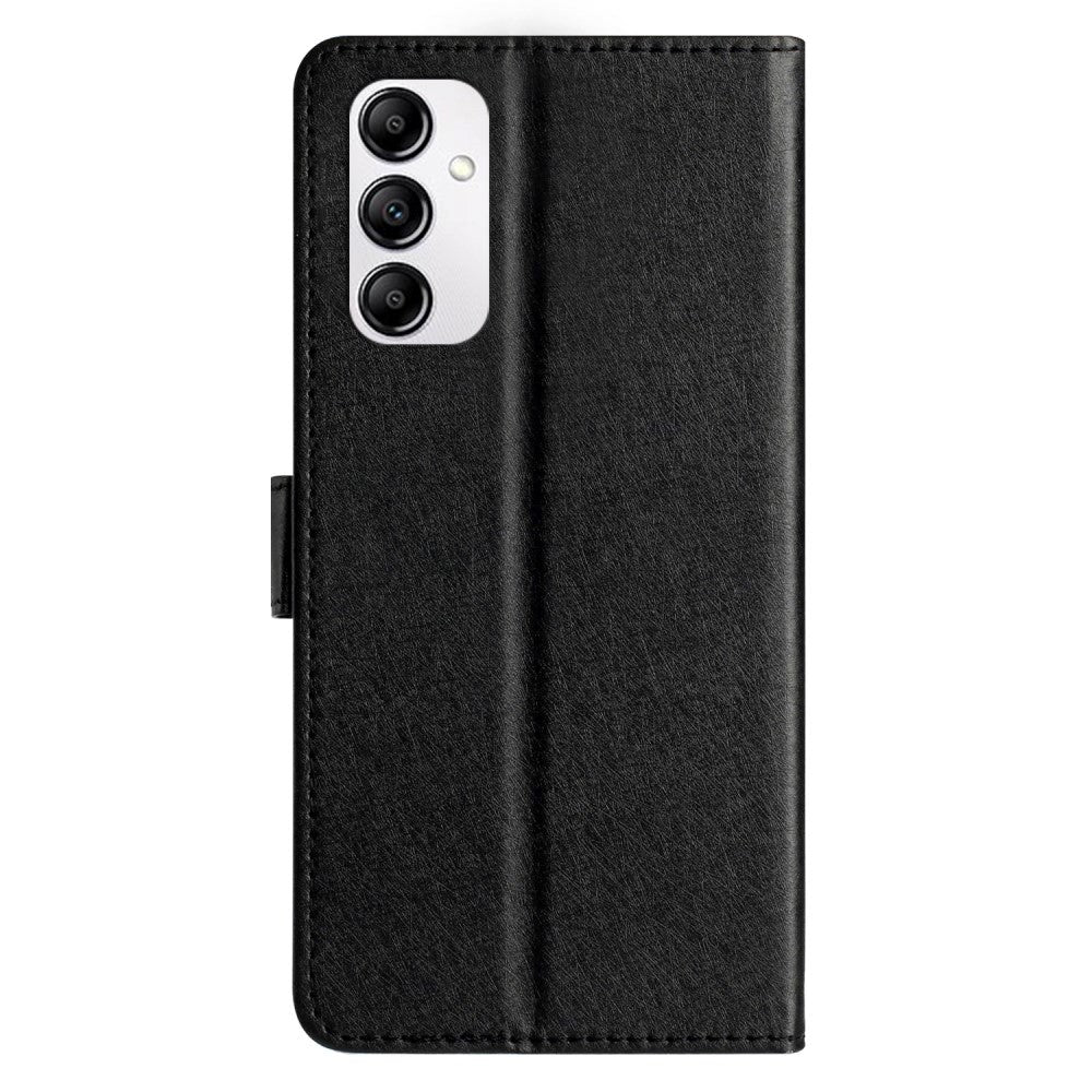 Samsung Galaxy A15 (5G) / A15 Læder Cover - Silke Tekstur - m. Pung og Strop - Sort
