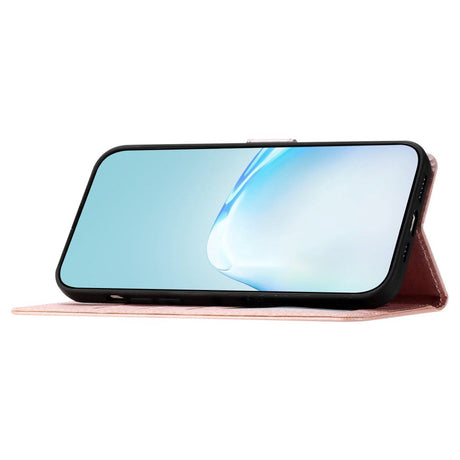 Samsung Galaxy A15 (5G) / A15 Læder Cover - Silke Tekstur - m. Pung og Strop - Rose Gold