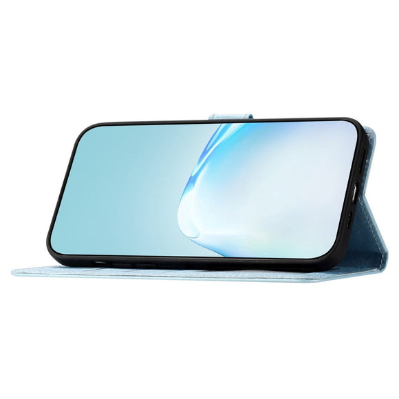 Samsung Galaxy A15 (5G) / A15 Læder Cover - Silke Tekstur - m. Pung og Strop - Blå