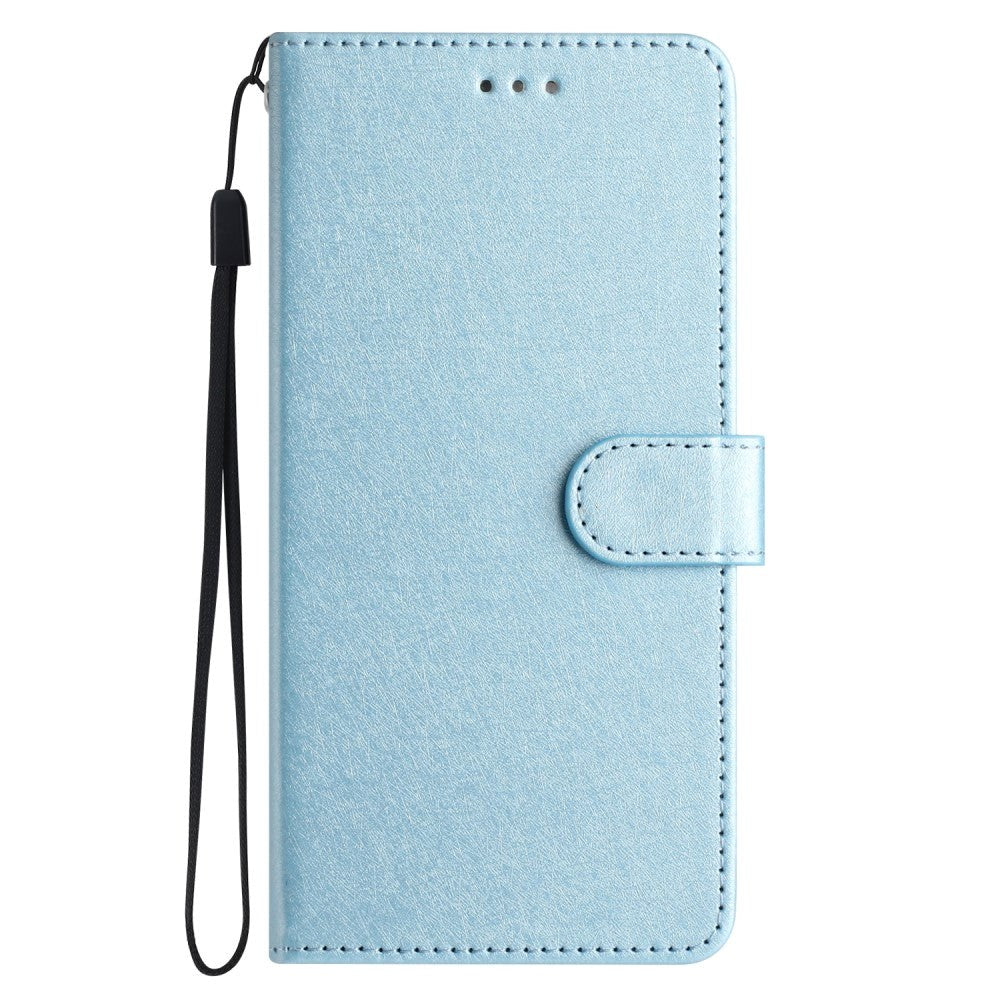 Samsung Galaxy A15 (5G) / A15 Læder Cover - Silke Tekstur - m. Pung og Strop - Blå