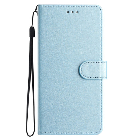 Samsung Galaxy A15 (5G) / A15 Læder Cover - Silke Tekstur - m. Pung og Strop - Blå