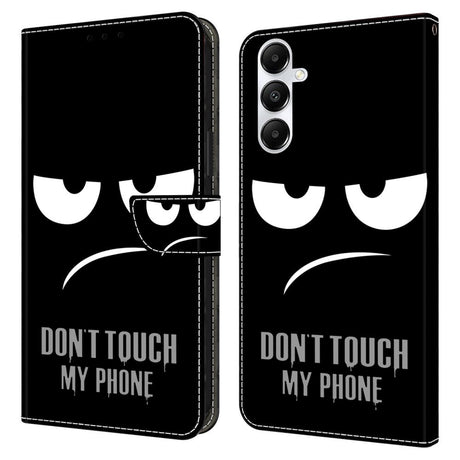 Samsung Galaxy A05s Læder Cover m. Pung & Ståfunktion - "Don't Touch My Phone"