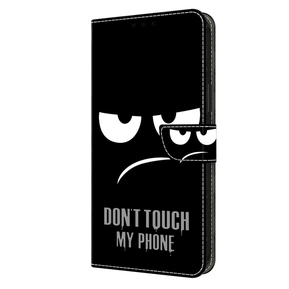 Samsung Galaxy A05s Læder Cover m. Pung & Ståfunktion - "Don't Touch My Phone"