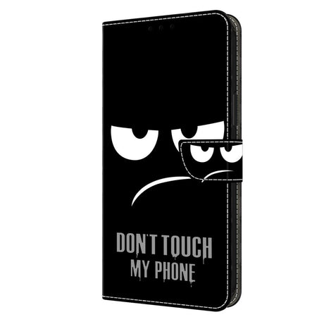Samsung Galaxy A05s Læder Cover m. Pung & Ståfunktion - "Don't Touch My Phone"