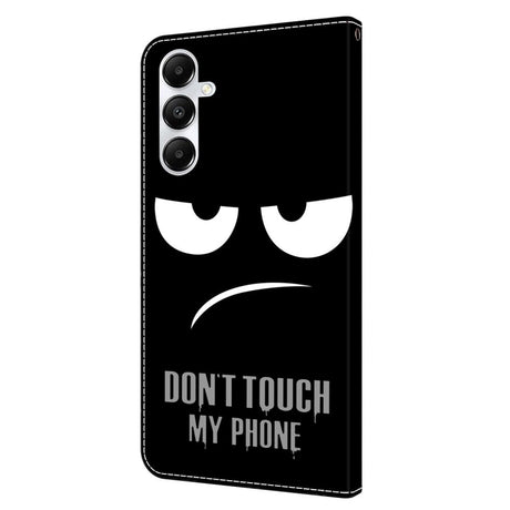 Samsung Galaxy A05s Læder Cover m. Pung & Ståfunktion - "Don't Touch My Phone"