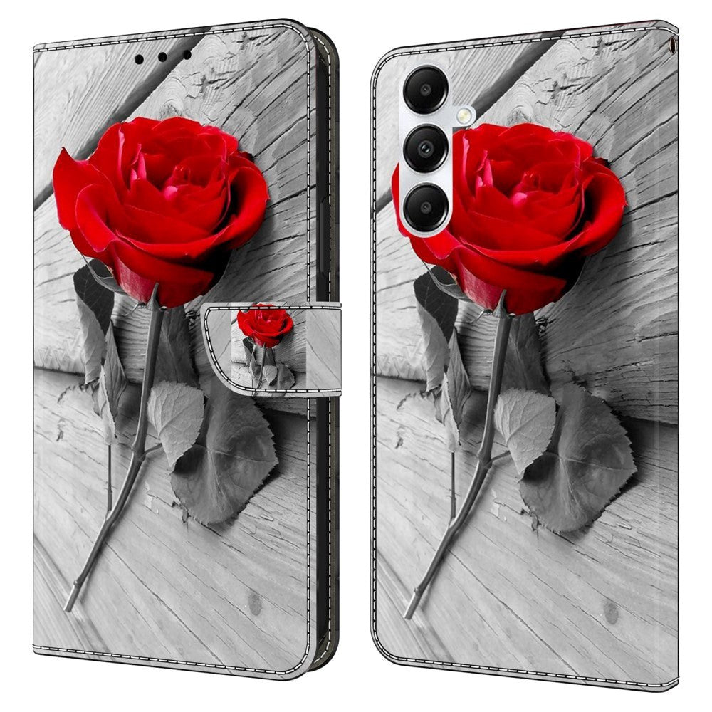 Samsung Galaxy A05s Læder Cover m. Pung & Ståfunktion - Rose