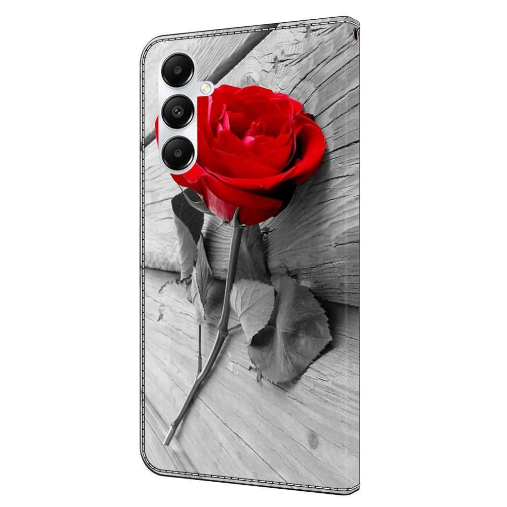 Samsung Galaxy A05s Læder Cover m. Pung & Ståfunktion - Rose