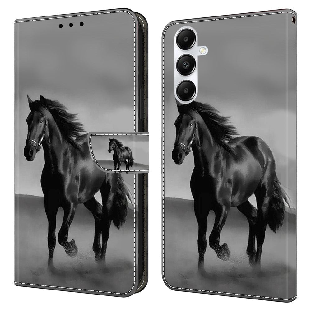 Samsung Galaxy A05s Læder Cover m. Pung & Ståfunktion - Hest