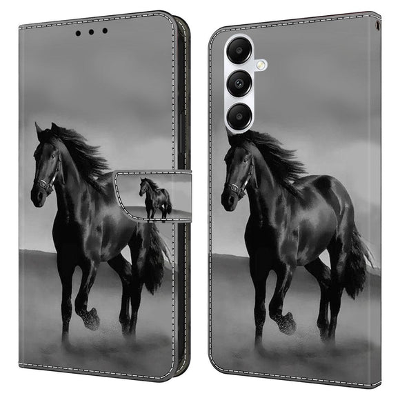 Samsung Galaxy A05s Læder Cover m. Pung & Ståfunktion - Hest