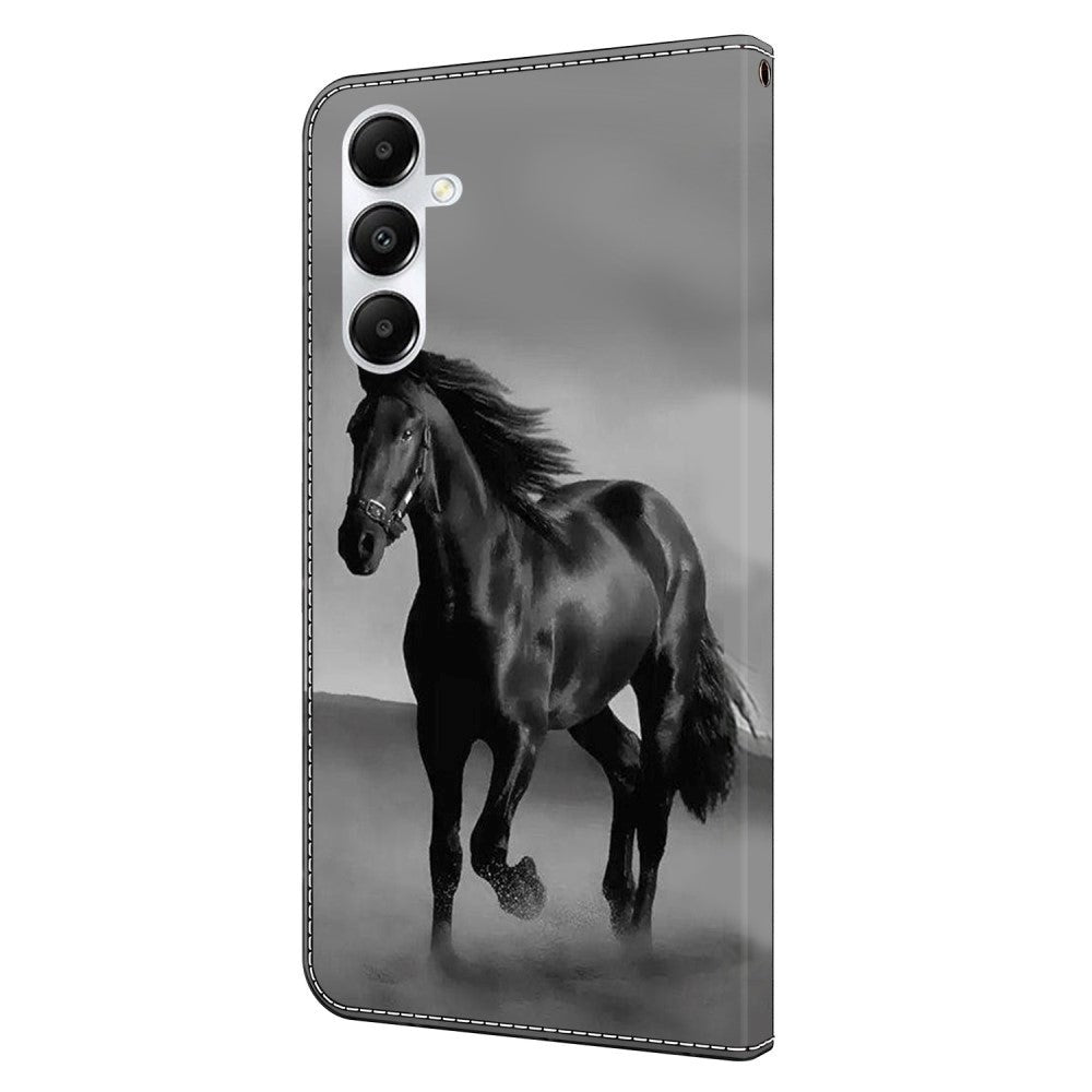 Samsung Galaxy A05s Læder Cover m. Pung & Ståfunktion - Hest
