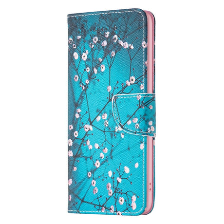 Samsung Galaxy S24 Ultra Læder Cover m. Pung - Træ med blomster