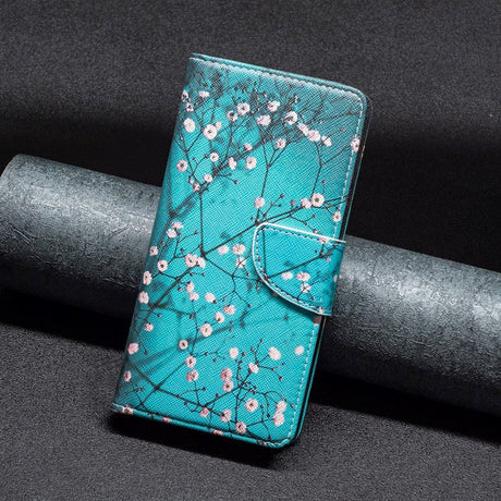 Samsung Galaxy S24 Ultra Læder Cover m. Pung - Træ med blomster
