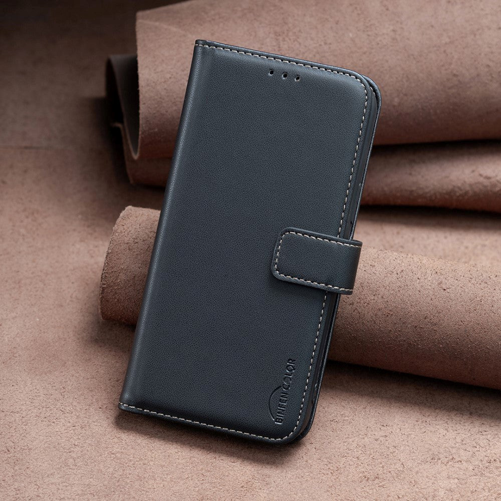 Samsung Galaxy S24+ (Plus) Kunstlæder Flip Cover m. Kortholder & Ståfunktion - Sort