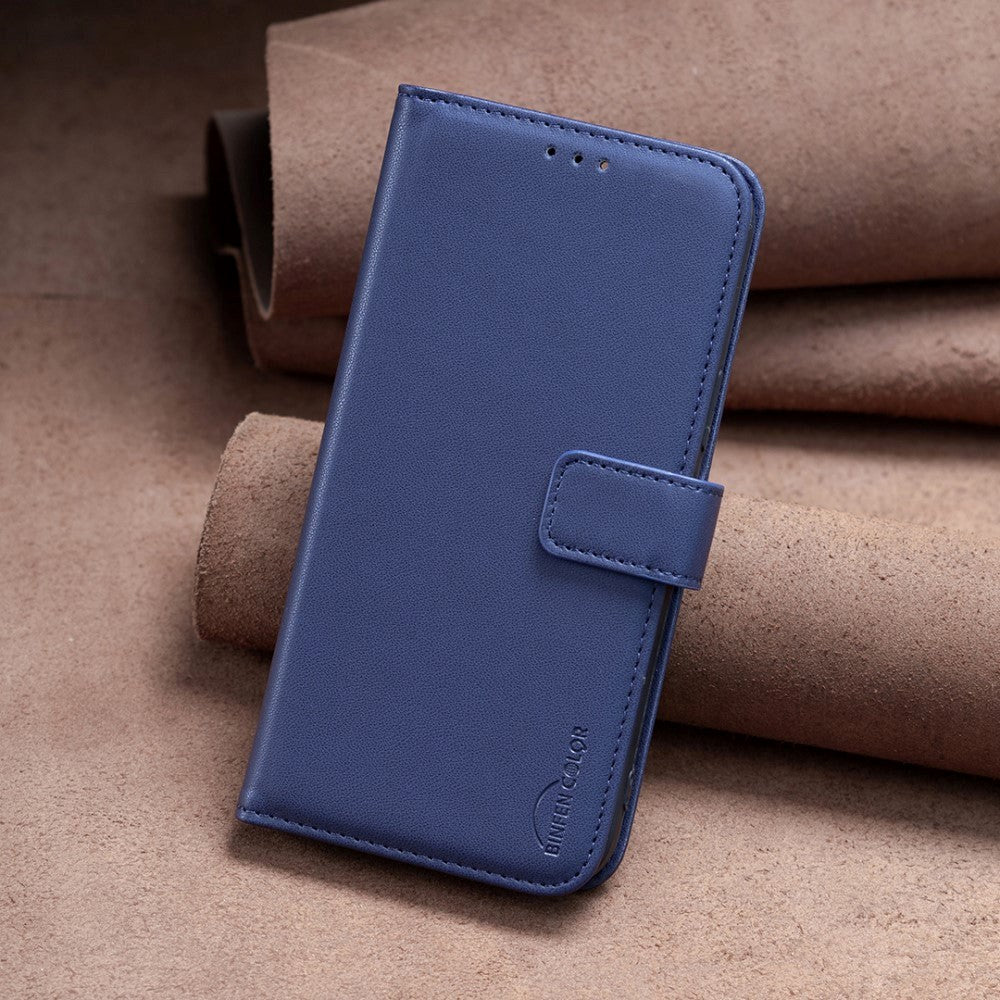 Samsung Galaxy S24+ (Plus) Kunstlæder Flip Cover m. Kortholder & Ståfunktion - Blå