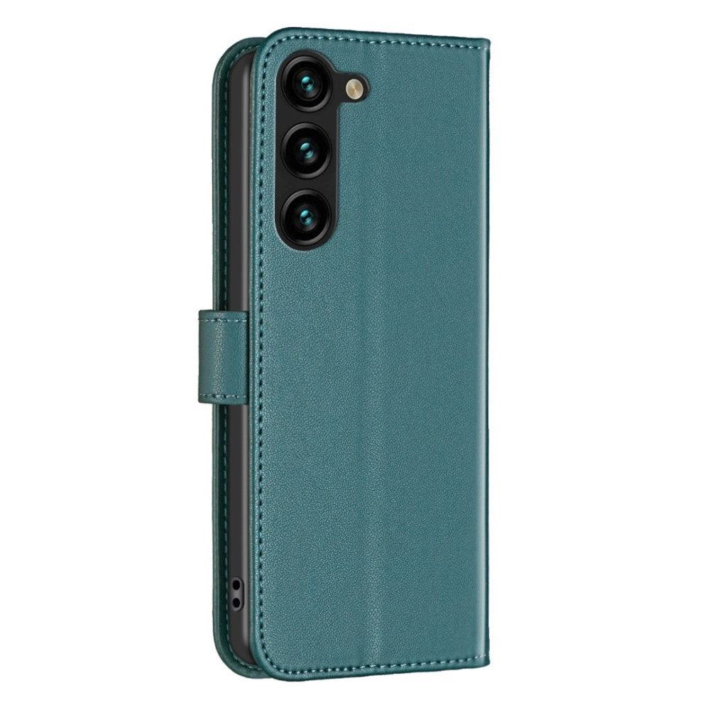 Samsung Galaxy S24+ (Plus) Kunstlæder Flip Cover m. Kortholder & Ståfunktion - Grøn