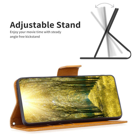 Samsung Galaxy S24 Imiteret Læder Cover m. Pung & Strop - Lysebrun