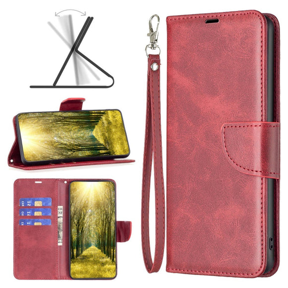 Samsung Galaxy S24 Imiteret Læder Cover m. Pung & Strop - Rød