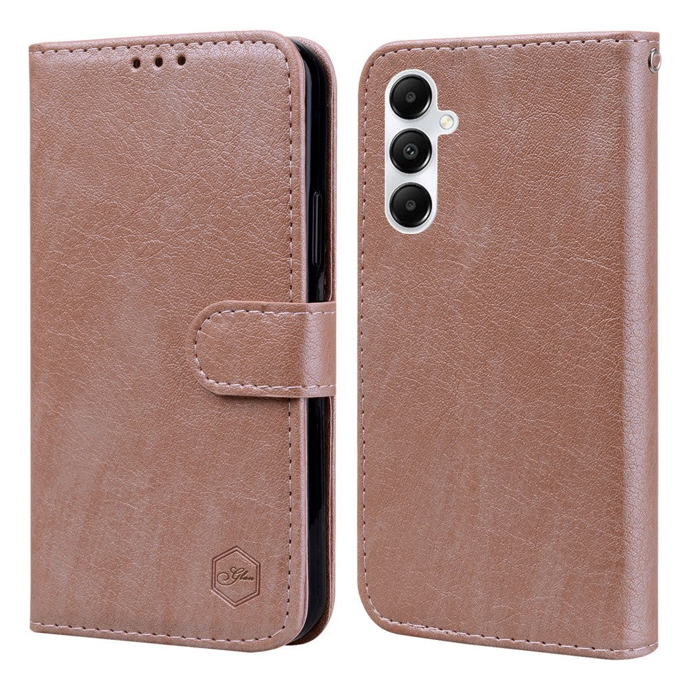 Samsung Galaxy A05s Neutralt Læder Cover m. Pung & Ståfunktion - Rose Gold
