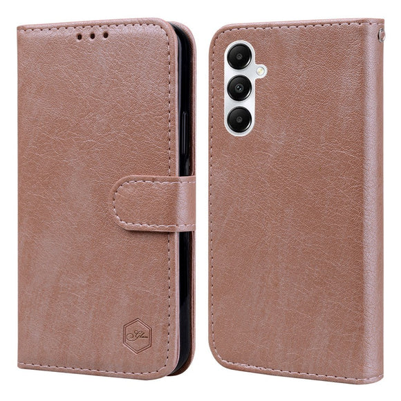 Samsung Galaxy A05s Neutralt Læder Cover m. Pung & Ståfunktion - Rose Gold