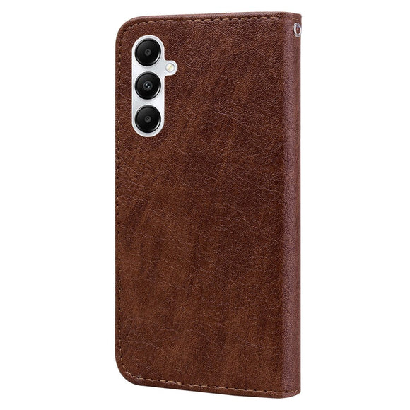 Samsung Galaxy A05s Neutralt Læder Cover m. Pung & Ståfunktion - Brun