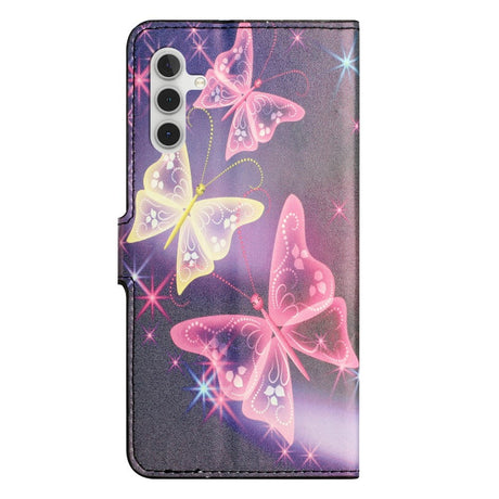 Samsung Galaxy S24 Læder Cover m. Pung & Ståfunktion - Sommerfugle