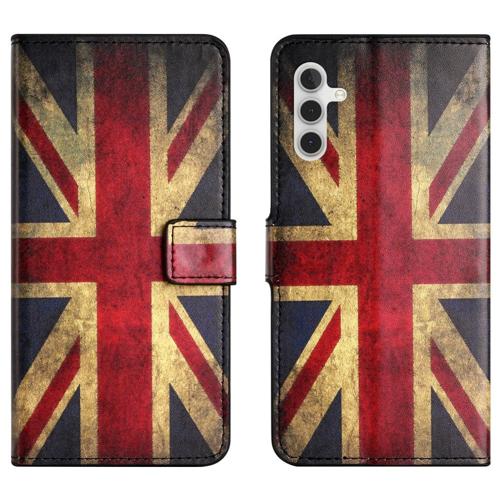 Samsung Galaxy S24 Læder Cover m. Pung & Ståfunktion - Union Jack