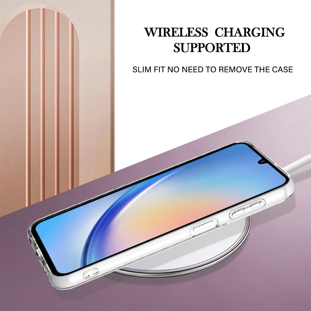 Samsung Galaxy A25 (5G) Hybrid Plastik Cover - Lilla Marmor
